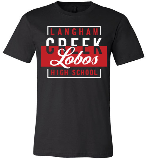 Langham Creek Lobos Premium Black T-shirt - Design 05