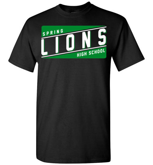 Spring High School Lions Black Unisex T-shirt 84