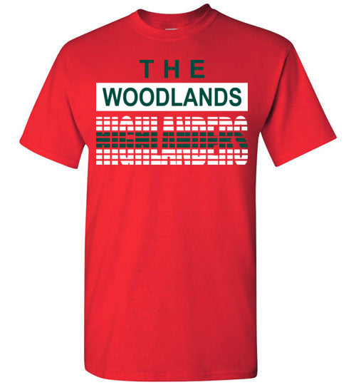 The Woodlands High School Highlanders Red Unisex T-shirt 35