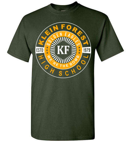 Klein Forest High School Golden Eagles Forest Green Unisex T-shirt 30