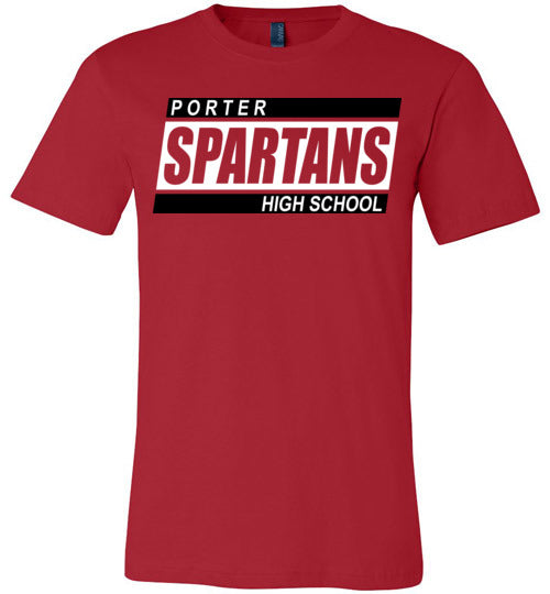 Porter Spartans Premium Red T-shirt - Design 72