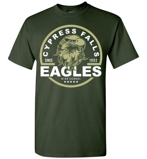 Cypress Falls High School Eagles Forest Green Unisex T-shirt 04