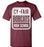 Cy-Fair High School Bobcats Maroon Unisex T-shirt 01