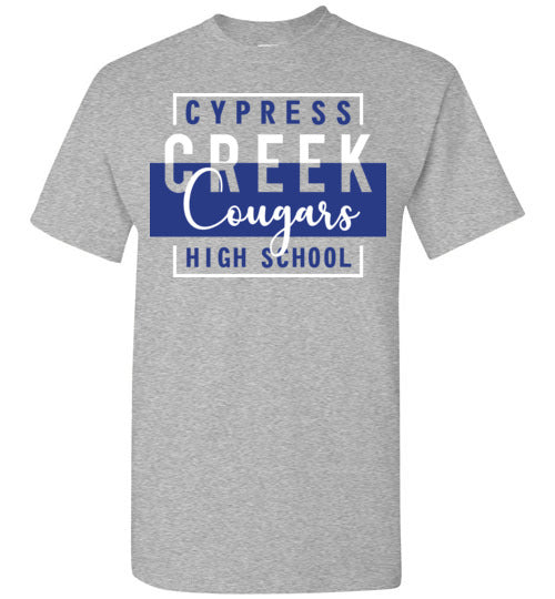 Cypress Creek High School Cougars Sports Grey Unisex T-shirt 05