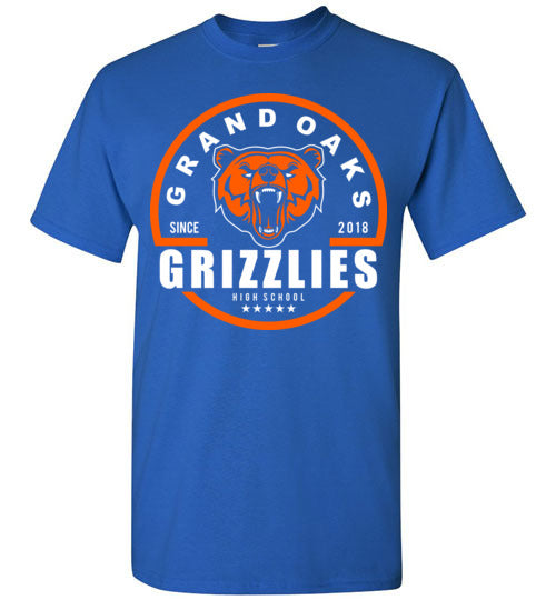 Grand Oaks High School Grizzlies Royal Blue Unisex T-shirt 04