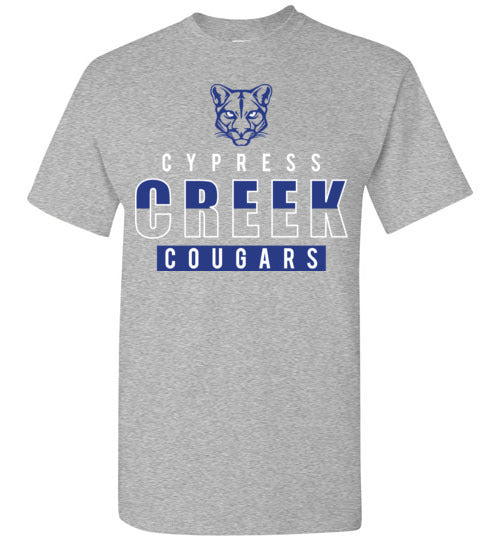 Cypress Creek High School Cougars Sports Grey Unisex T-shirt 23