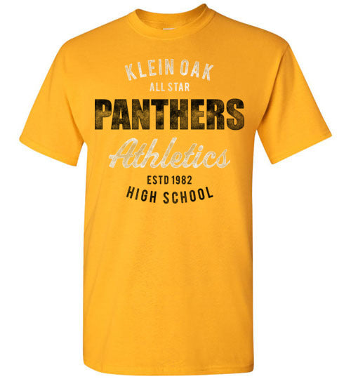Klein Oak High School Panthers Gold Unisex T-shirt 34