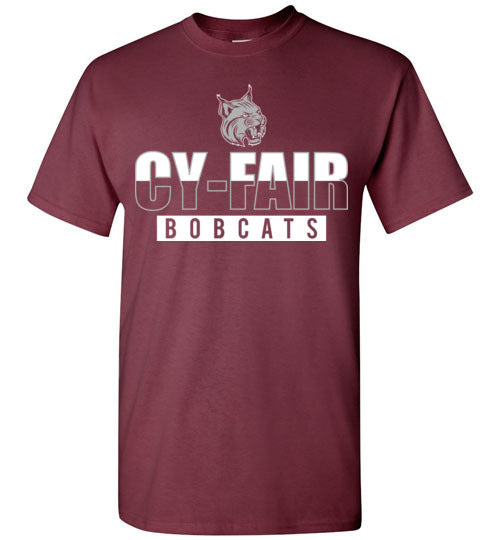 Cy-Fair High School Bobcats Maroon Unisex T-shirt 23