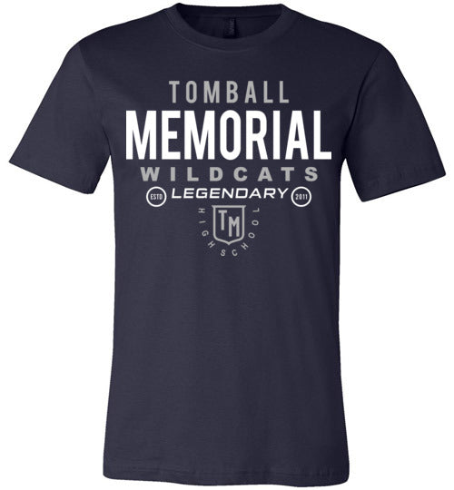 Tomball Memorial Wildcats Premium Navy T-shirt - Design 03