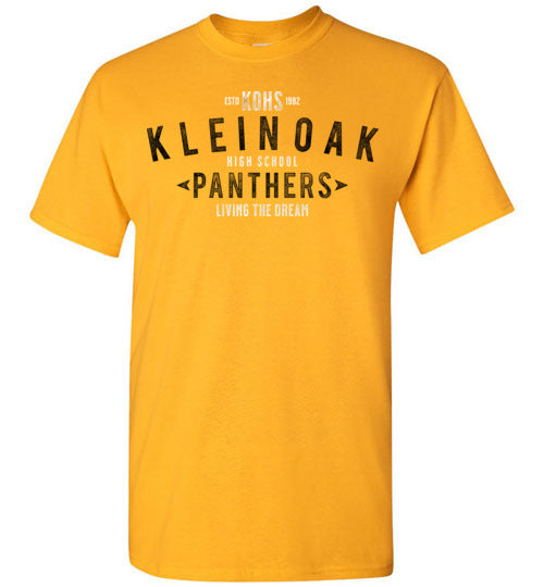 Klein Oak High School Panthers Gold Unisex T-shirt 42