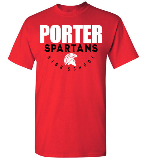Porter High School Spartans Red Unisex T-shirt 12