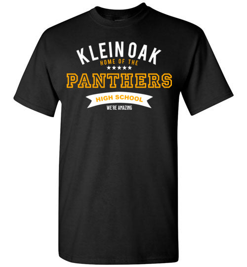 Klein Oak High School Panthers Black Unisex T-shirt 96