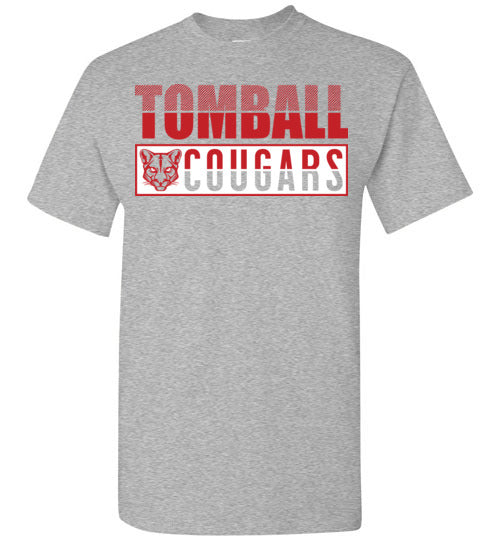 Tomball High School Cougars Sports Grey Unisex T-shirt 31