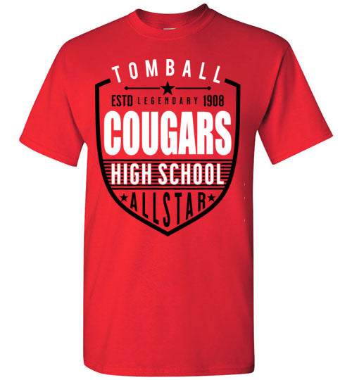 Tomball High School Cougars Red Unisex T-shirt 62