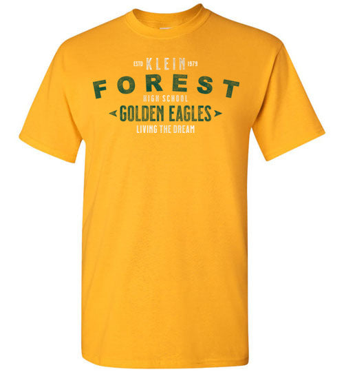 Klein Forest High School Golden Eagles Gold Unisex T-shirt 42