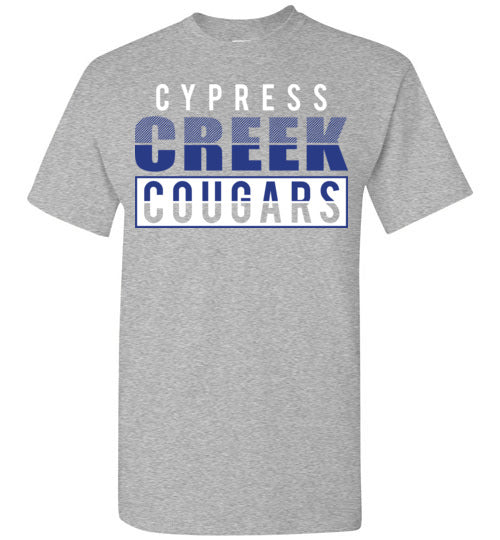 Cypress Creek High School Cougars Sports Grey Unisex T-shirt 31