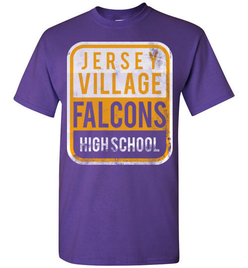 Jersey Village High School Falcons Purple Unisex T-shirt 01