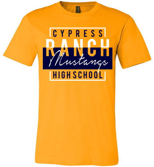 Cypress Ranch Mustangs Premium Gold T-shirt - Design 05