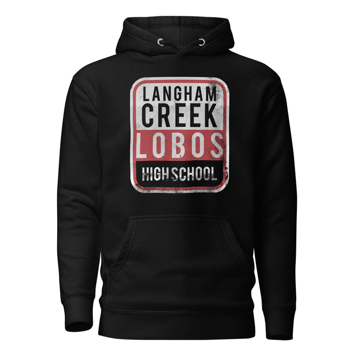 Langham Creek Lobos Premium Black Hoodie - Design 01