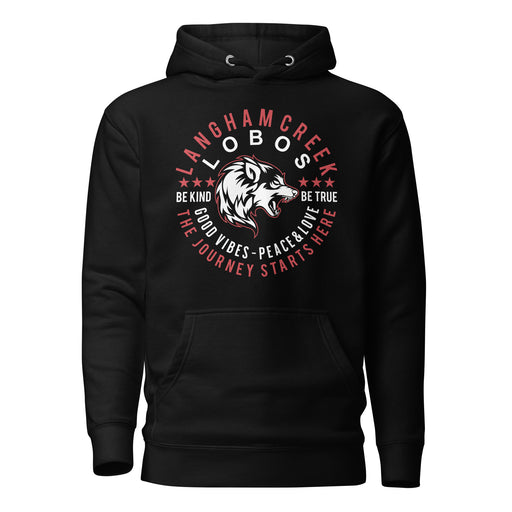 Langham Creek Lobos Premium Black Hoodie - Design 16