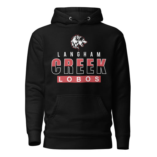 Langham Creek Lobos Premium Black Hoodie - Design 23