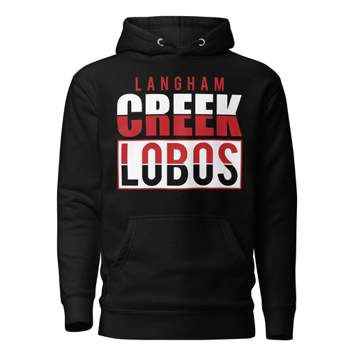 Langham Creek Lobos Premium Black Hoodie - Design 31