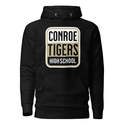 Conroe Tigers Premium Black Hoodie - Design 01