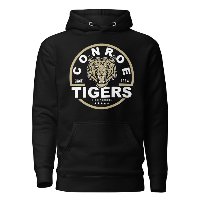 Conroe Tigers Premium Black Hoodie - Design 04