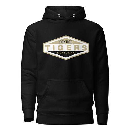 Conroe Tigers Premium Black Hoodie - Design 09