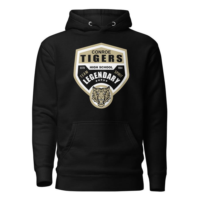 Conroe Tigers Premium Black Hoodie - Design 14