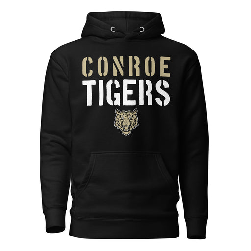 Conroe Tigers Premium Black Hoodie - Design 17