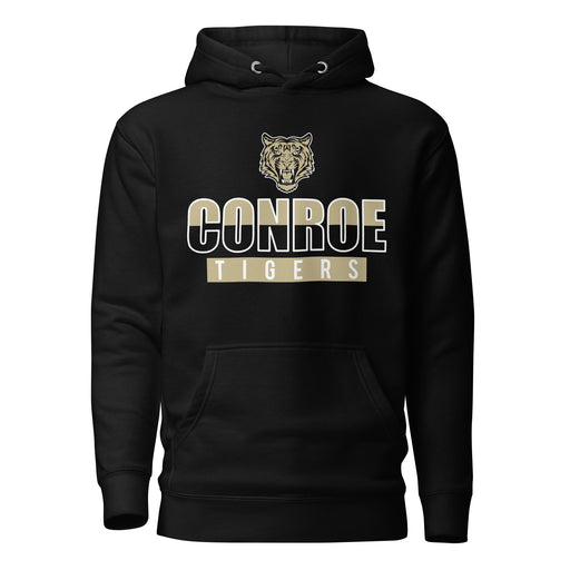 Conroe Tigers Premium Black Hoodie - Design 23