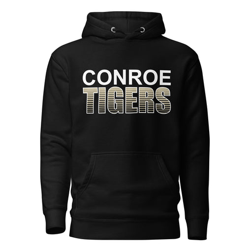 Conroe Tigers Premium Black Hoodie - Design 24