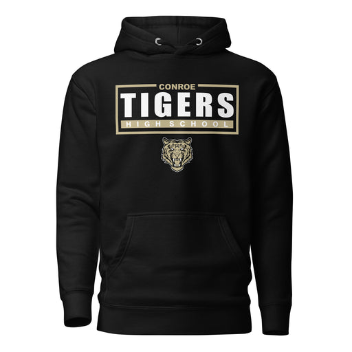 Conroe Tigers Premium Black Hoodie - Design 49