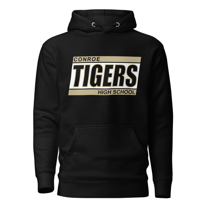 Conroe Tigers Premium Black Hoodie - Design 72