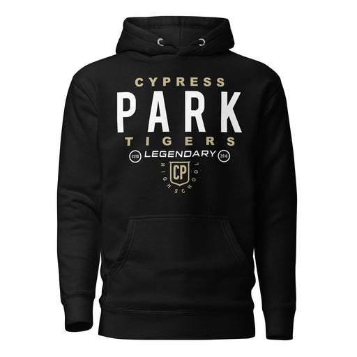 Cypress Park Tigers Premium Black Hoodie - Design 03