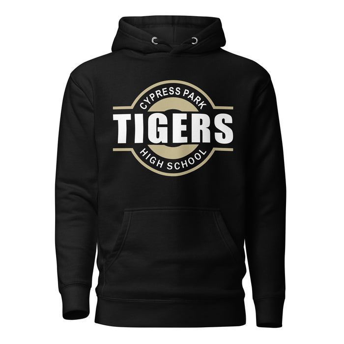 Cypress Park Tigers Premium Black Hoodie - Design 11