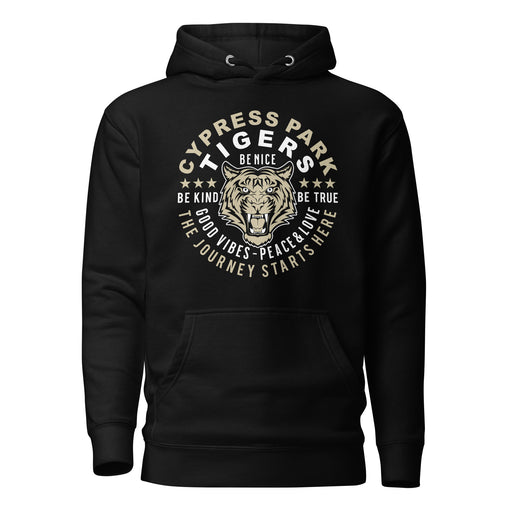 Cypress Park Tigers Premium Black Hoodie - Design 16