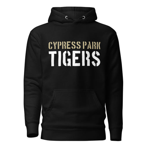 Cypress Park Tigers Premium Black Hoodie - Design 17