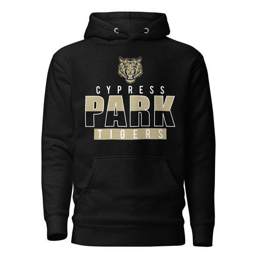 Cypress Park Tigers Premium Black Hoodie - Design 23