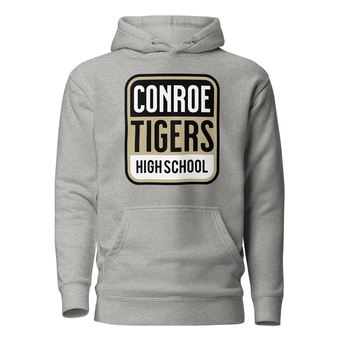 Conroe Tigers Premium Grey Hoodie - Design 01