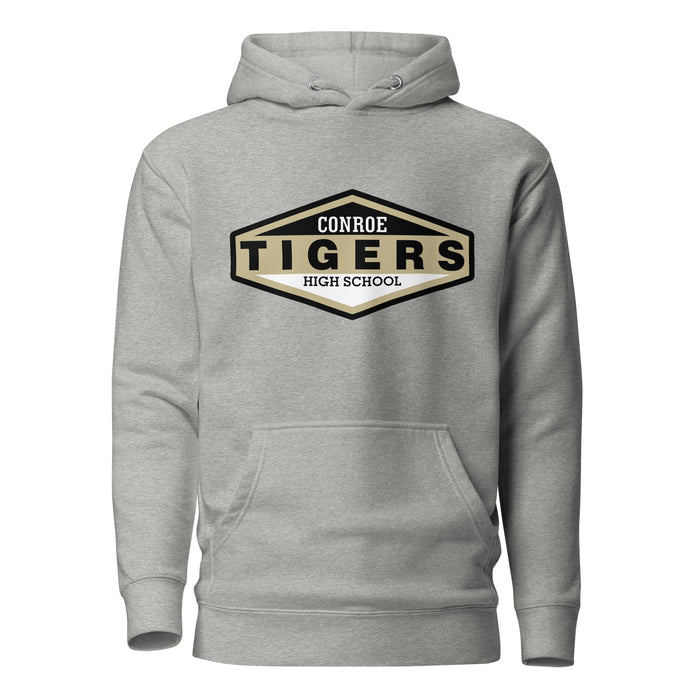 Conroe Tigers Premium Grey Hoodie - Design 09