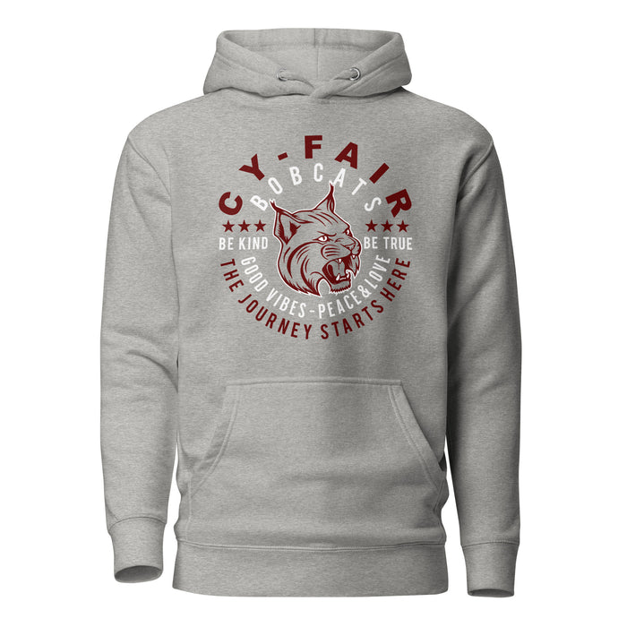 Cy-Fair Bobcats Premium Grey Hoodie - Design 16