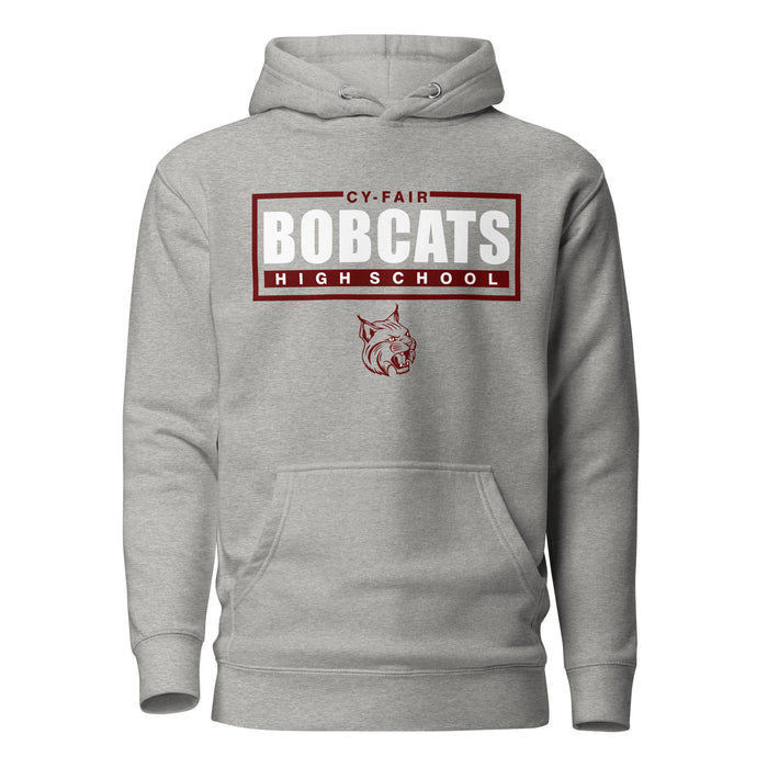 Cy-Fair Bobcats Premium Grey Hoodie - Design 49