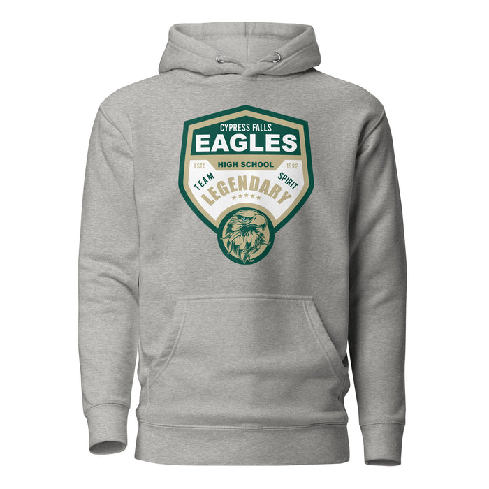 Cypress Falls Eagles Premium Grey Hoodie - Design 14