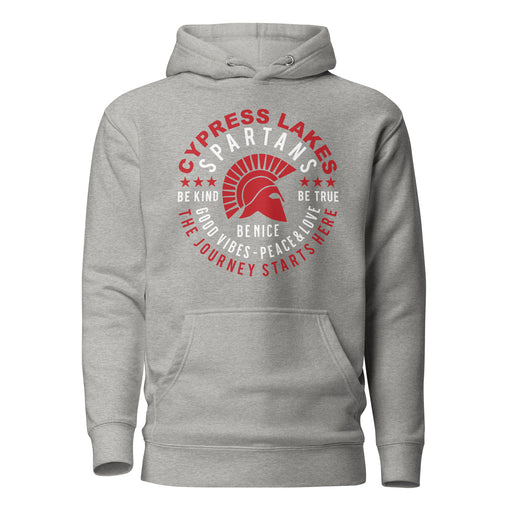 Cypress Lakes Spartans Premium Grey Hoodie - Design 16