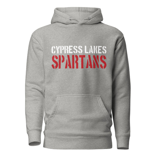 Cypress Lakes Spartans Premium Grey Hoodie - Design 17