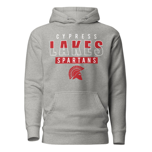 Cypress Lakes Spartans Premium Grey Hoodie - Design 23