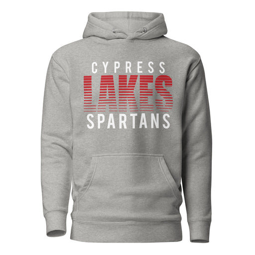 Cypress Lakes Spartans Premium Grey Hoodie - Design 24