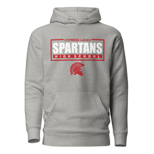 Cypress Lakes Spartans Premium Grey Hoodie - Design 49